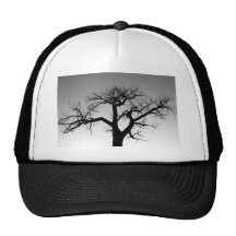 Silhouette d'arbre d'hiver casquettes de camionneur