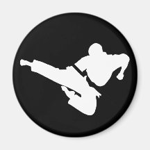 silhouette d'arts martiaux magnets