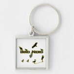 Silhouette de ballot d'oiseau porte-clés