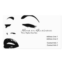 silhouette de beauté cartes de visite professionnelles