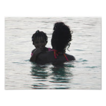 silhouette de bébé et de mère photo d’art