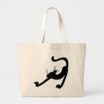 Silhouette de bout droit de chat sacs en toile