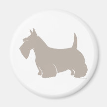 Silhouette de classique de Terrier d'écossais Magnets