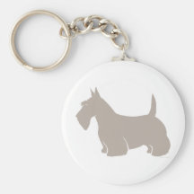 Silhouette de classique de Terrier d'écossais Porte-clefs