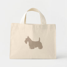 Silhouette de classique de Terrier d'écossais Sac De Toile