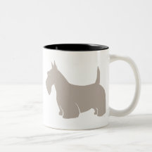 Silhouette de classique de Terrier d'écossais Tasses