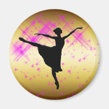 SILHOUETTE DE DANSEUR CLASSIQUE AIMANT POUR RÉFRIGÉRATEUR