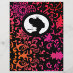 Silhouette de femme de diadème de couronne de salo prospectus