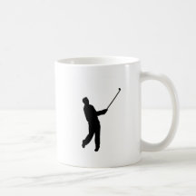 Silhouette de golfeur tasse à café