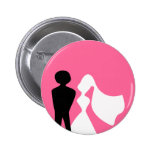 Silhouette de jeunes mariés épousant le Pin Pin's
