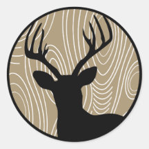 Silhouette de noir de cerfs communs de mâle - tout autocollants