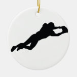 Silhouette de noir de joueur de football décoration de noël