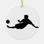Silhouette de noir du football du football décoration de noël