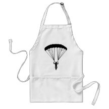 silhouette de parachutiste tabliers
