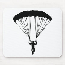silhouette de parachutiste tapis de souris