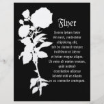 Silhouette de rose de noir tract