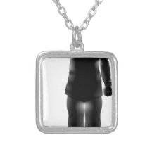 Silhouette de salutation de soldat américain colliers personnalisés
