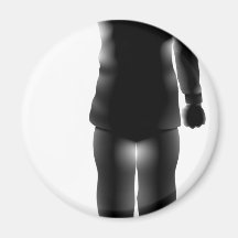Silhouette de salutation de soldat américain magnets
