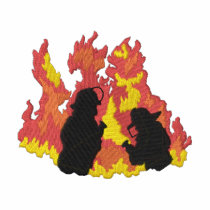 Silhouette de sapeur-pompier polos brodés