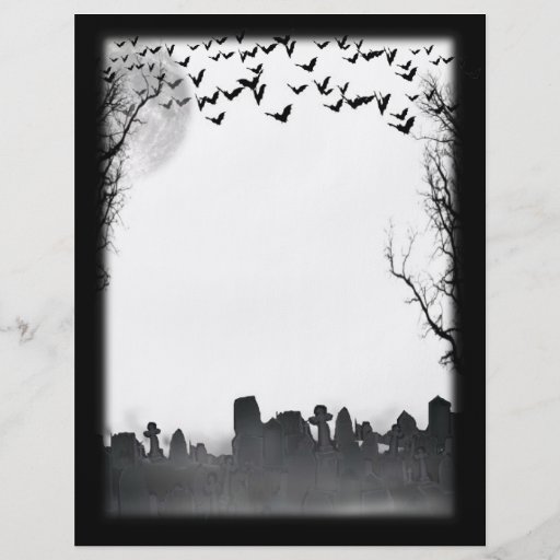 Silhouette de scène de cimetière de Halloween Prospectus