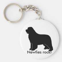 silhouette de Terre-Neuve Porte-clefs
