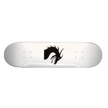 Silhouette de visage de dragon planches à roulettes customisées