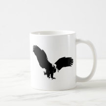 Silhouette d'Eagle chauve Mug À Café