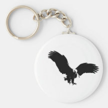 Silhouette d'Eagle chauve Porte-clés
