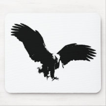 Silhouette d'Eagle chauve Tapis De Souris