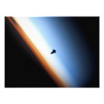Silhouette d'effort de navette spatiale  tirage photo