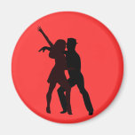 Silhouette des danseurs de Salsa Aimants