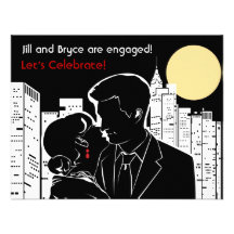 Silhouette d'horizon de New York Invitations Personnalisées