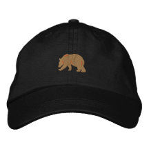 Silhouette d'ours casquettes brodées