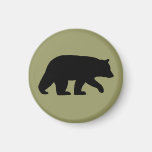 Silhouette d'ours noir aimant