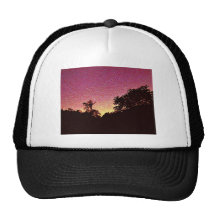Silhouette et ciel texturisé casquettes de camionneur