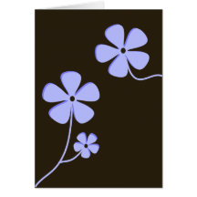 Silhouette florale moderne carte de vœux