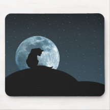 Silhouette Mousepad de chat noir Tapis De Souris