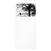 Silhouette noire et de blanc plus jamais de Raven Carte Double