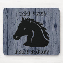 Silhouette occidentale Mousepad de cheval de conce Tapis De Souris