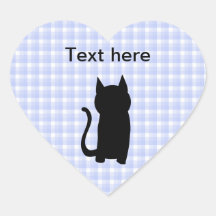 Silhouette se reposante de chat noir. Sur le contr Autocollants