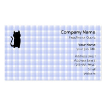 Silhouette se reposante de chat noir. Sur le contr Cartes De Visite Personnelles