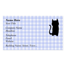 Silhouette se reposante de chat noir. Sur le contr Cartes De Visite Professionnelles