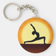 Silhouette Sunririse Keychains rond standard de yo Porte-clefs