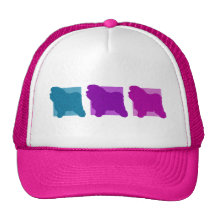 Silhouettes bolonaises colorées casquette