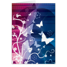 Silhouettes de papillon carte de vœux
