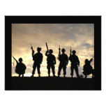 Silhouettes de soldat invitations personnalisées