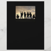 Silhouettes de soldat prospectus avec motif