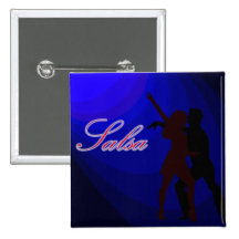 Silhouettes des danseurs de Salsa avec l'arrière - Pin's Avec Agrafe