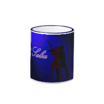 Silhouettes des danseurs de Salsa avec l'arrière - Tasses À Café