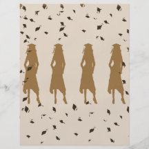 Silhouettes femelles Tan de diplômé et noir Prospectus